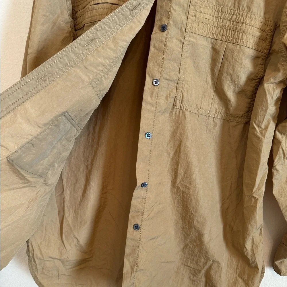BR Banana Republic Sport Parachute Buttoned Utility Nylon Shirt M Tall